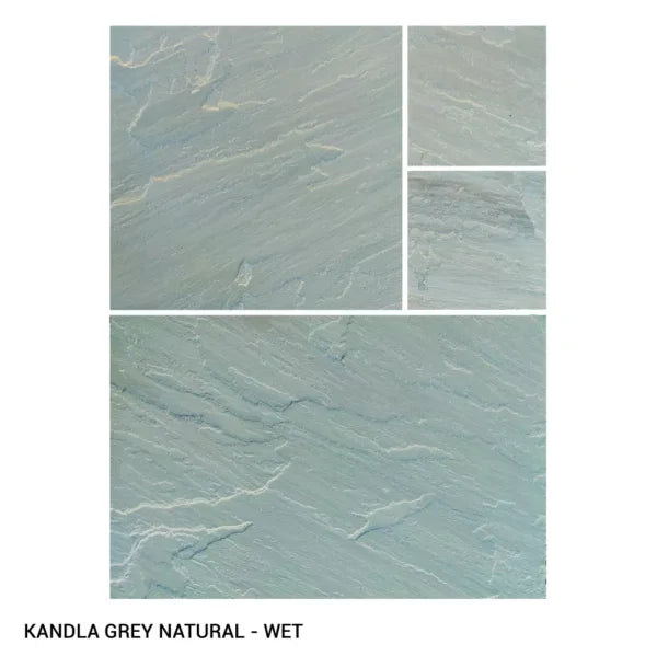 Kandla Grey Tumble Sandstone Paving- Mix Pack
