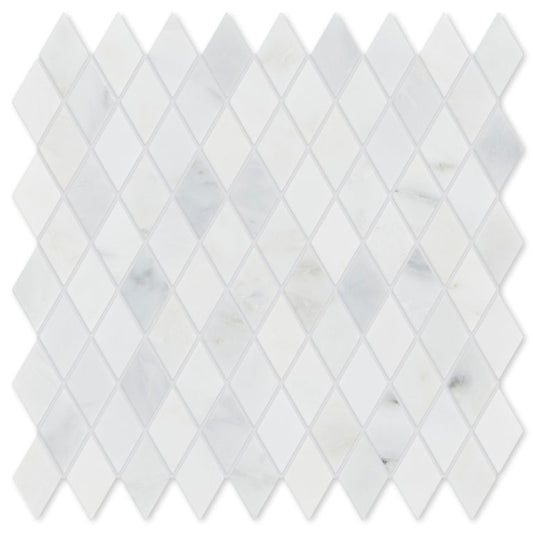 Alsace Honed Marble Diamond Mosaic