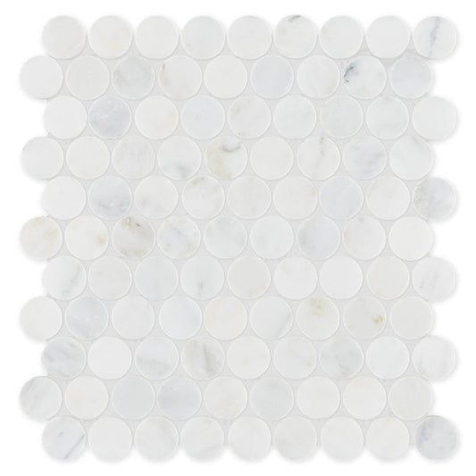 Alsace Honed Marble Penny Mosaic