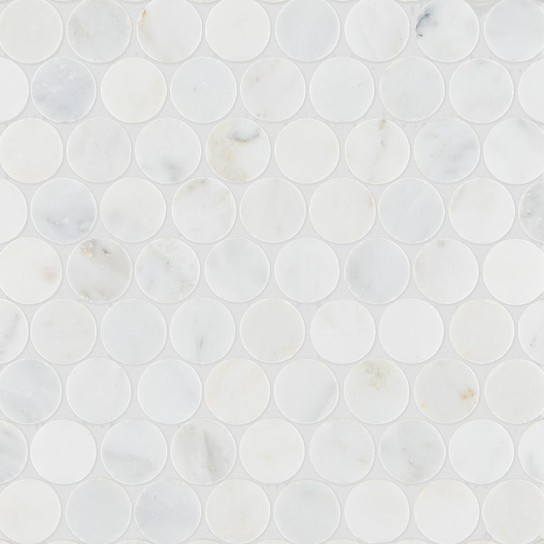 Alsace Honed Marble Penny Mosaic