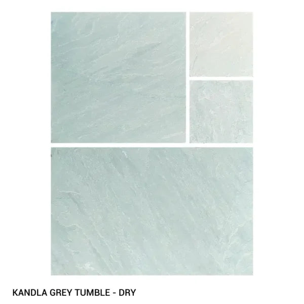 Kandla Grey Tumble Sandstone Paving- Mix Pack
