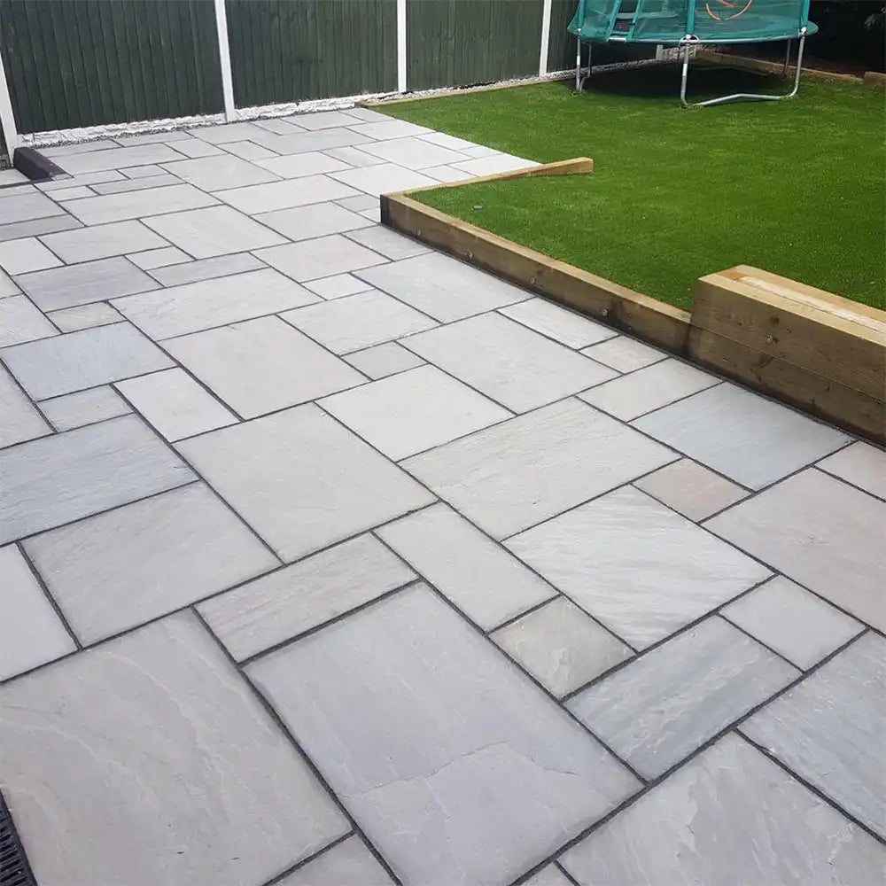 Kandla Grey Natural Sandstone Paving-Mix Pack