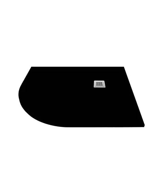 Giorgio Offset Quadrant Shower Tray - Black Slate