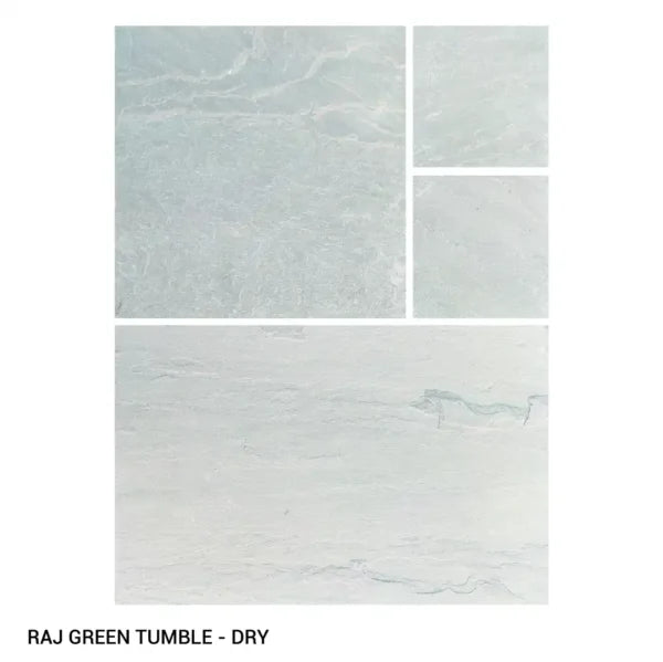 Raj Green Tumble Sandstone Paving – Mix Pack