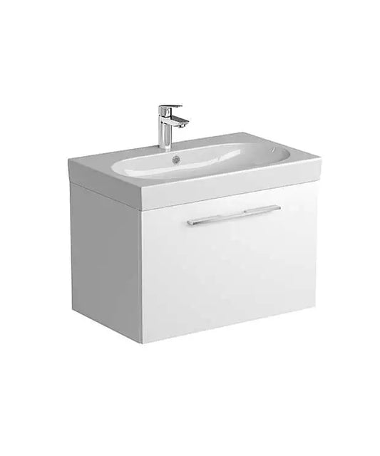 Angelo 700mm Basin unit - 1 drawer - White