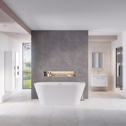 Vitolo Natural Stone Freestanding Bath