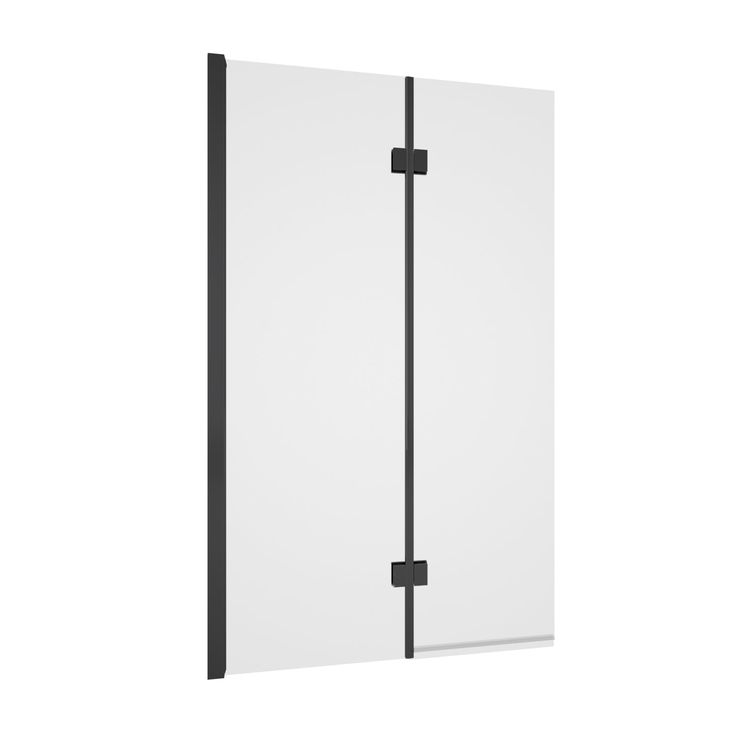 Messina Double panel hinged rectangular bath screen